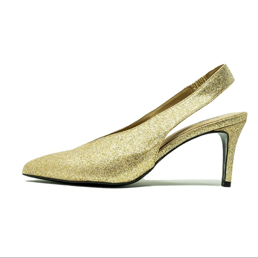 Twist & Tango Slingback Pumps, Gold, Size: 11 | EU 41